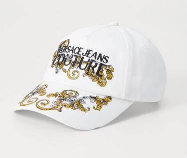 Gorra Versace blanca garigoles bordada